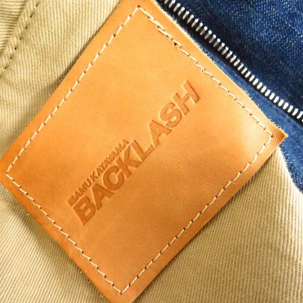 実際に弊社で買取させて頂いたBACKLASH/バックラッシュ デニム8オンス ジャパンカーフスエード ベビーメリノ ダウンジャケット 1393-02/Mの画像 3枚目