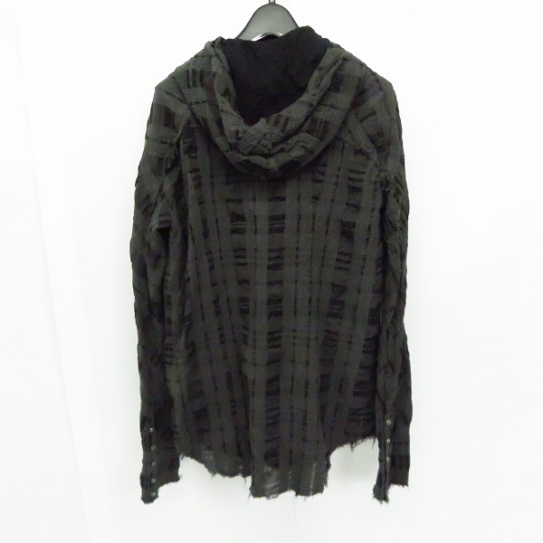 実際に弊社で買取させて頂いたL.G.B./ルグランブルー SHIRT-G/PK/M シワ加工 チェック柄 フーディー 長袖シャツ/1の画像 1枚目