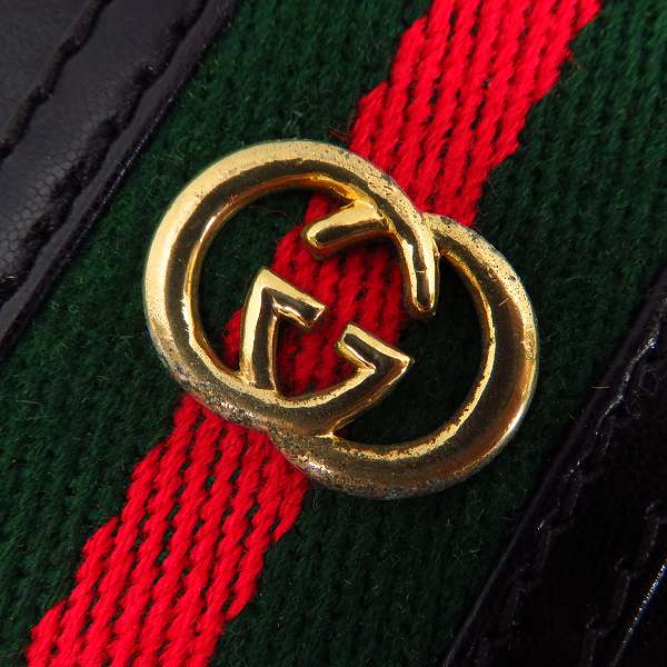 GUCCI 【即決】GUCCI/グッチ シェリーライン ブラックレザー