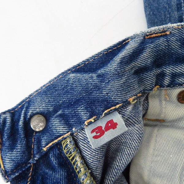 実際に弊社で買取させて頂いたBLUE BLUE/ブルーブルー デニムパンツ/Gパン ダメージ加工/34の画像 3枚目