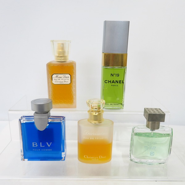 実際に弊社で買取させて頂いたCHANEL/シャネル Dior/ディオール BVLGARI/ブルガリ等 香水 5点セット