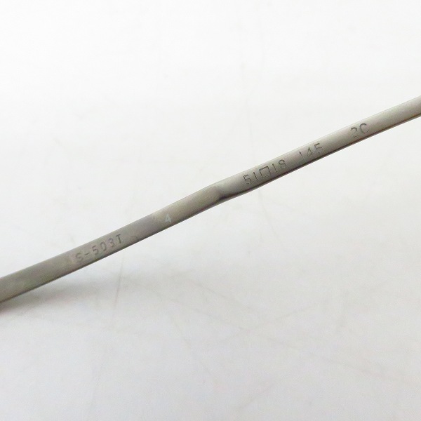 実際に弊社で買取させて頂いた999.9/フォーナインズ シルバー/チタン メガネフレーム/アイウェア/眼鏡 S-503T【度入り】の画像 4枚目