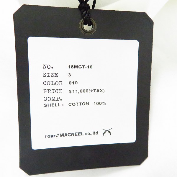 実際に弊社で買取させて頂いた【未使用】roarguns/ロアーガンズ "Guns N' Roses" PISTOL PRINT TEE Tシャツ ホワイト 18MGT-16/3の画像 5枚目