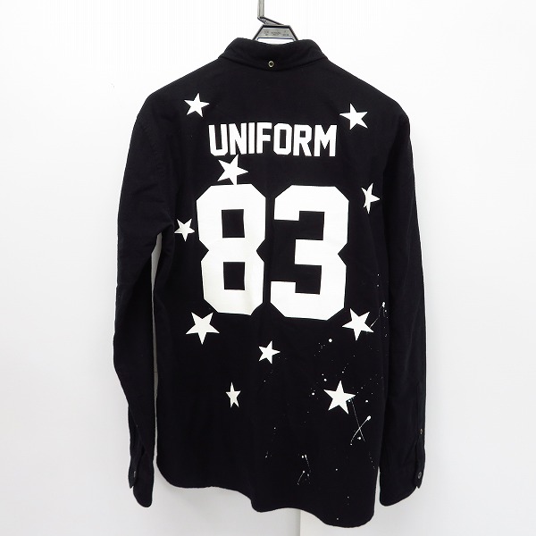 実際に弊社で買取させて頂いたuniform experiment/ユニフォームエクスペリメント ナンバリング/ペイント コットン長袖シャツ UE-167042/2の画像 1枚目