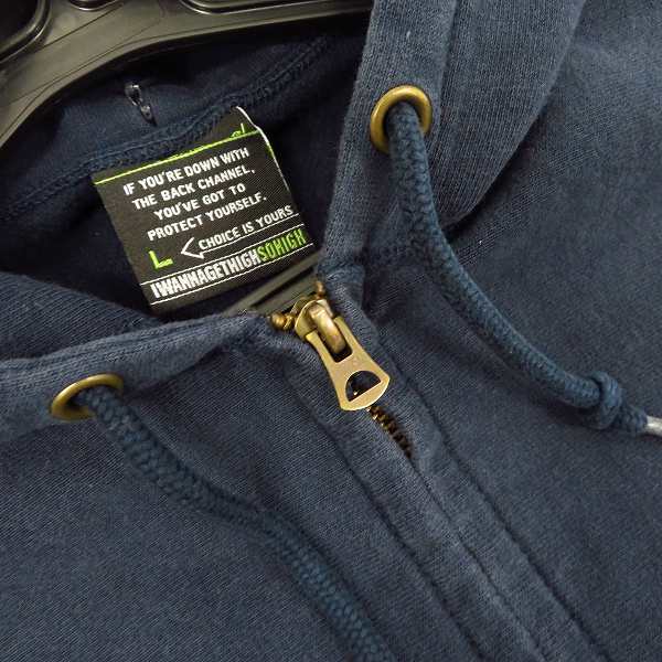 実際に弊社で買取させて頂いたBackChannel/バックチャンネル ジップアップパーカー ネイビー/Lの画像 6枚目