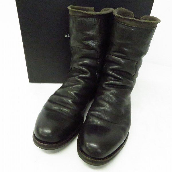 実際に弊社で買取させて頂いたalfredoBANNISTER/アルフレッドバニスター レザー バックジップ ブーツ/42