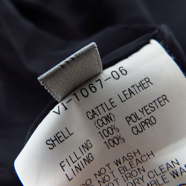 実際に弊社で買取させて頂いたThe Viridi-anne/ヴィリジアン ジップアップ レザー ジャケット/ブラック VI-1607-06 日本製/1の画像 6枚目