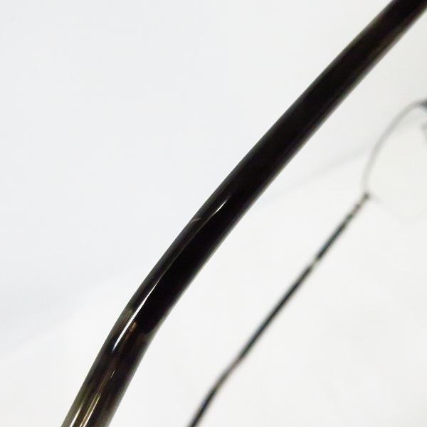 実際に弊社で買取させて頂いた999.9/フォーナインズ スクエア型 ハーフリム メガネフレーム/度入り S-850Tの画像 6枚目