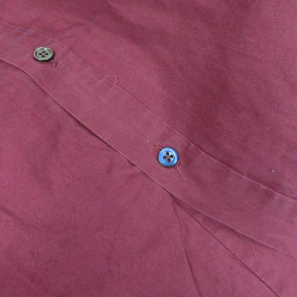 実際に弊社で買取させて頂いたMARNI/マルニ コットン 長袖シャツ ワインレッド/46の画像 6枚目