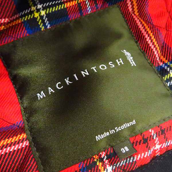 実際に弊社で買取させて頂いたMACKINTOSH SCOTLAND/マッキントッシュスコットランド 襟コーデュロイ キルティング ジャケットブラック /38の画像 3枚目