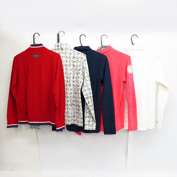 実際に弊社で買取させて頂いた【未使用】Kappa/カッパ  レディース ゴルフウエア 長袖 ハイネックシャツ/ハーフ ジップアップシャツ等/L 5点セットの画像 1枚目