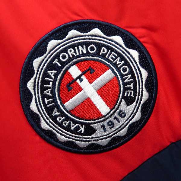 実際に弊社で買取させて頂いた【未使用】Kappa/カッパ ワッペン付き中綿ブルゾン ゴルフウェア レッド×ネイビー KG6520T43/Lの画像 3枚目