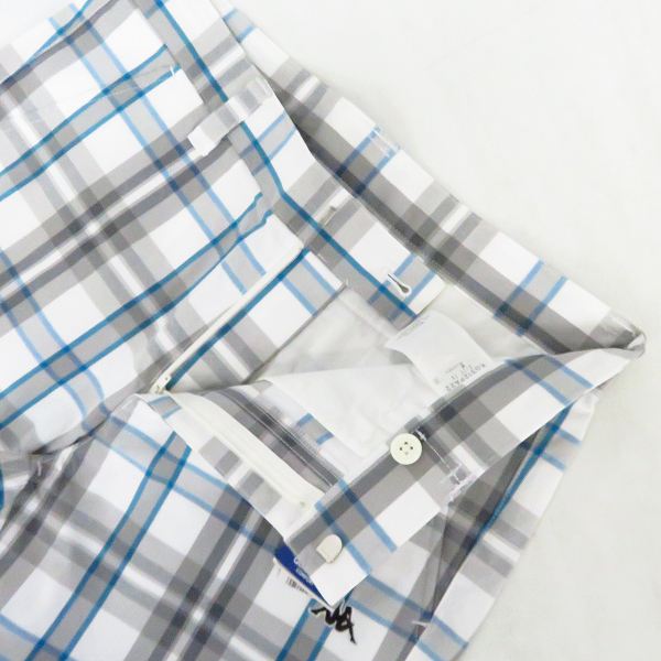 実際に弊社で買取させて頂いた【未使用】kappa/カッパ ゴルフ 白灰青系チェック柄ロングパンツ KG312PA22/76の画像 2枚目