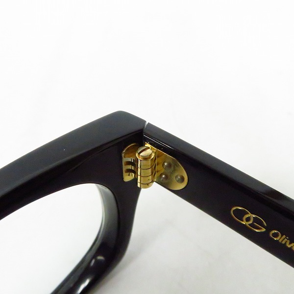 実際に弊社で買取させて頂いたOG×OLIVER GOLDSMITH/オージーバイオリバーゴールドスミス  VICECONSUL メガネフレーム/アイウェア ブラックの画像 5枚目