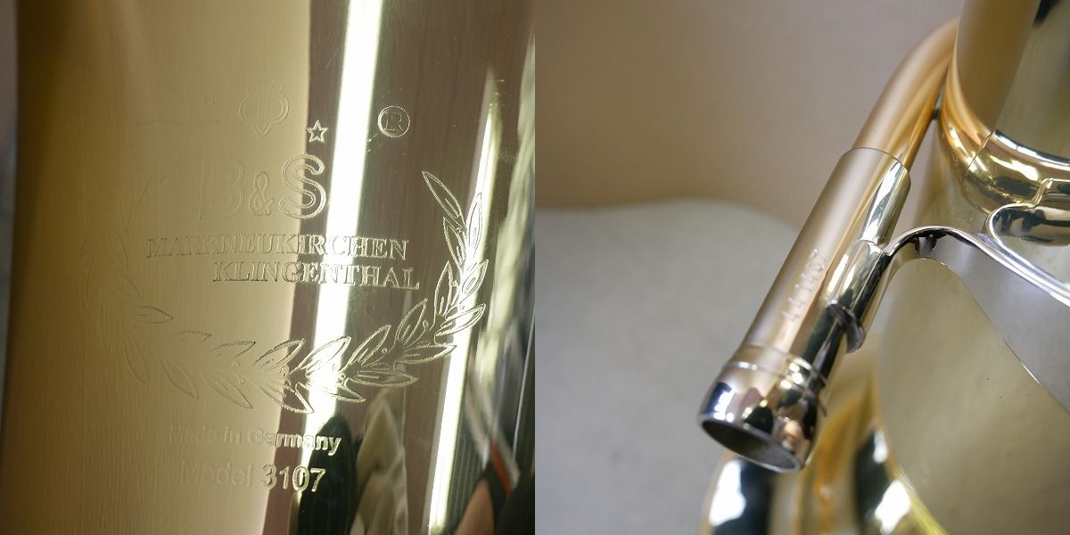 実際に弊社で買取させて頂いた★B＆S/ビーアンドエス Model 3107 4ロータリー チューバ/テューバ ケース付きの画像 3枚目