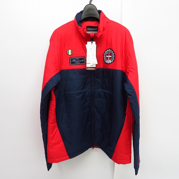 実際に弊社で買取させて頂いた【未使用】Kappa/カッパ ワッペン付き中綿ブルゾン ゴルフウェア レッド×ネイビー KG6520T43/O