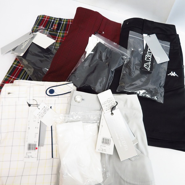 実際に弊社で買取させて頂いた【未使用】Kappa/カッパ  レディース ゴルフウエア チェック柄プリーツ/ミニスカート等 7/5点セットの画像 5枚目