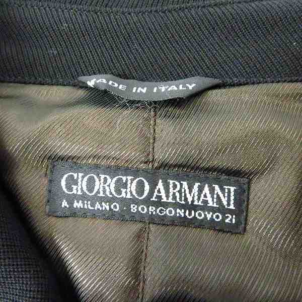 実際に弊社で買取させて頂いたGIORGIO ARMANI/ジョルジオアルマーニ ウール ロング ステンカラーコート/48の画像 2枚目