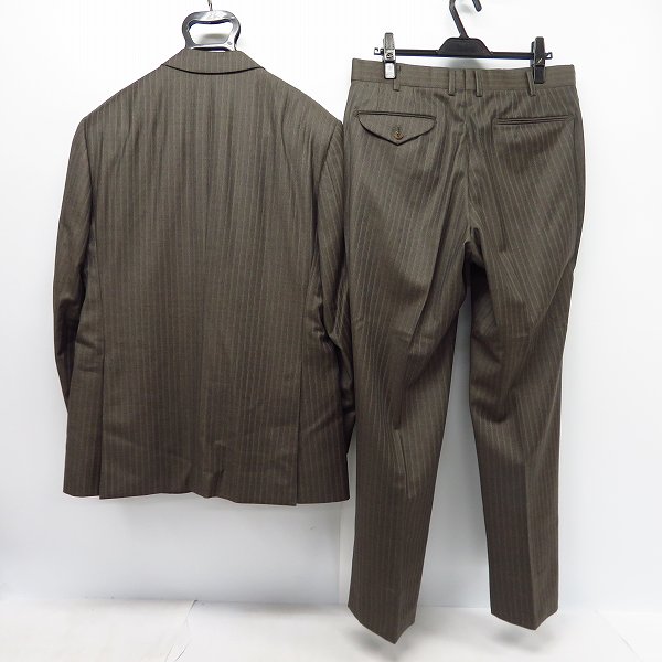 実際に弊社で買取させて頂いたBURBERRY LONDON/バーバリー ロンドン ストライプ柄スーツ 上下セット ネーム入り bbd41-303-46/98-88-175の画像 1枚目