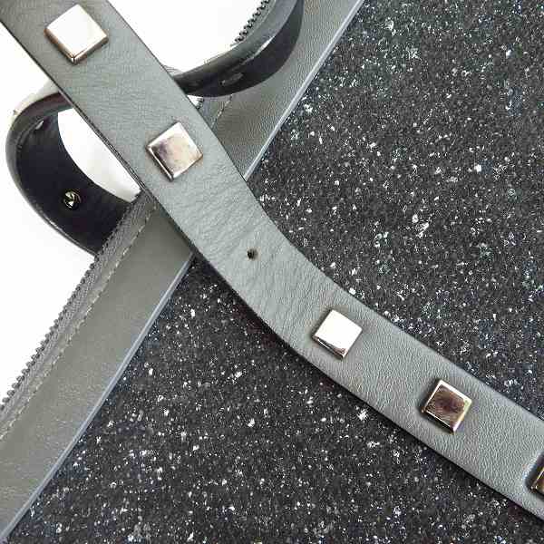実際に弊社で買取させて頂いたJIMMY CHOO/ジミーチュウ GABLE レザー スタッズ付きハンドル トート/ハンドバッグの画像 8枚目