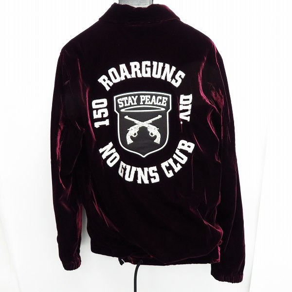 実際に弊社で買取させて頂いた【未使用】roarguns/ロアーガンズ K's別注 ベルベット コーチジャケット マルーン 18FGB-02KS/2の画像 1枚目