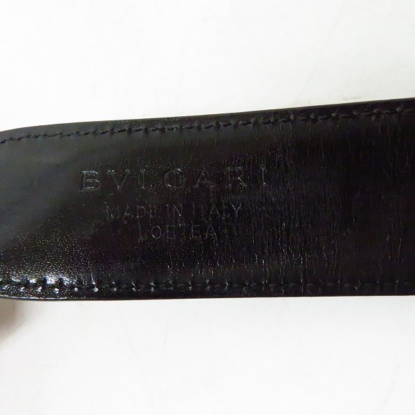 実際に弊社で買取させて頂いたBVLGARI/ブルガリ ロゴバックル レザー ベルト 44の画像 4枚目