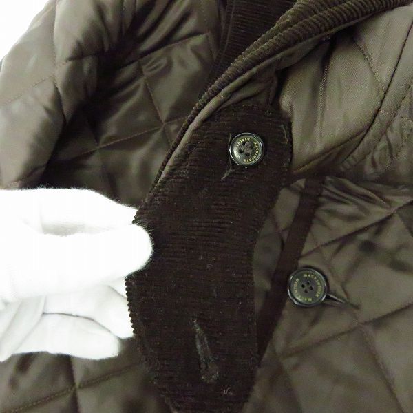 実際に弊社で買取させて頂いたMACKINTOSH SCOTLAND/マッキントッシュスコットランド 襟コーデュロイ キルティング ジャケット 茶/40の画像 5枚目