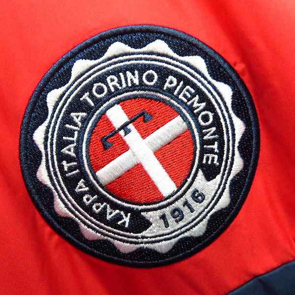 実際に弊社で買取させて頂いた【未使用】Kappa/カッパ ワッペン付き中綿ブルゾン ゴルフウェア レッド×ネイビー KG6520T43/Oの画像 3枚目