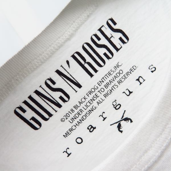 実際に弊社で買取させて頂いた【未使用】roarguns/ロアーガンズ "Guns N' Roses" PISTOL PRINT TEE Tシャツ ホワイト 18MGT-15/4の画像 2枚目