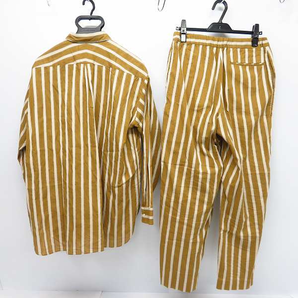 実際に弊社で買取させて頂いたMARKAWARE/マーカウェア ストライプ柄 セットアップ シャツ/パンツ/2の画像 1枚目