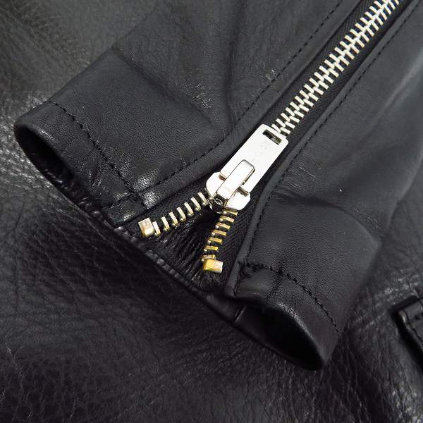 実際に弊社で買取させて頂いたACANTHUS/アカンサス カウレザーダブルライダース/L1411/Mの画像 5枚目