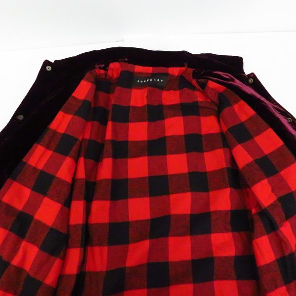 実際に弊社で買取させて頂いたroarguns/ロアーガンズ K's別注 ベルベット コーチジャケット マルーン 18FGB-02KS/2の画像 5枚目