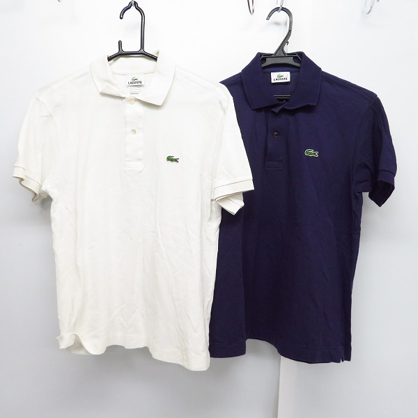 実際に弊社で買取させて頂いたLACOSTE/ラコステ ポロシャツ 半袖 コットン/3 2点セット