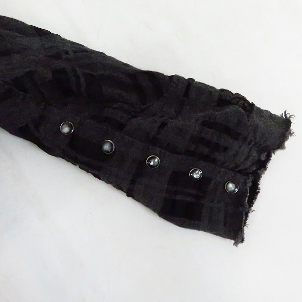 実際に弊社で買取させて頂いたL.G.B./ルグランブルー SHIRT-G/PK/M シワ加工 チェック柄 フーディー 長袖シャツ/1の画像 6枚目