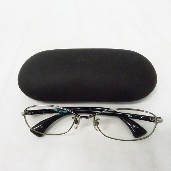 実際に弊社で買取させて頂いた999.9/フォーナインズ メタルフルリム メガネフレーム/眼鏡/アイウェア S-47T【度入り】の画像 7枚目