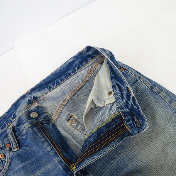 実際に弊社で買取させて頂いたBLUE BLUE/ブルーブルー デニムパンツ/Gパン ダメージ加工/34の画像 5枚目