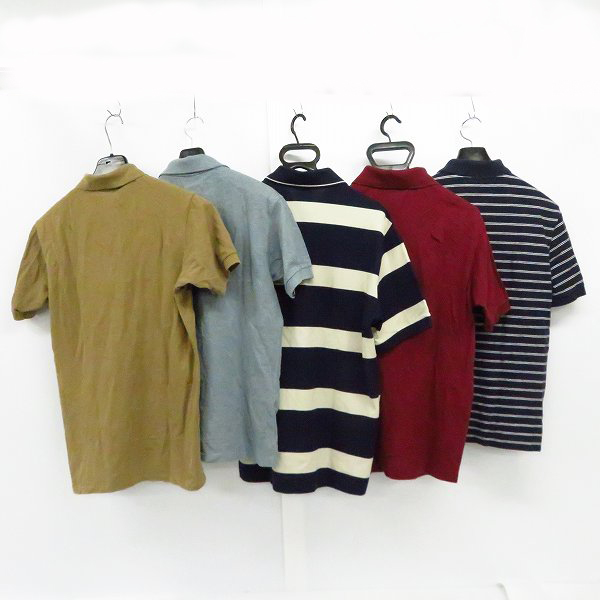 実際に弊社で買取させて頂いたLACOSTE/ラコステ ボーダー柄 等 ハーフスリーブ/半袖 ポロシャツ Size：3/4 5点セットの画像 1枚目