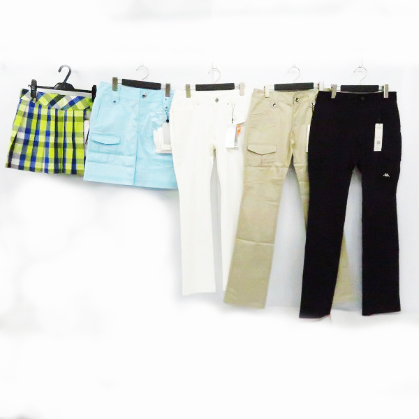 実際に弊社で買取させて頂いた【未使用】Kappa/カッパ  レディース ゴルフウエア プリーツスカート/ロングパンツ等 9/M ボトムス 5点セット