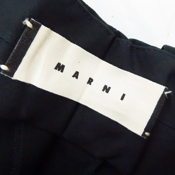 実際に弊社で買取させて頂いたMARNI/マルニ コットン スラックスパンツ ダークグリーン/44の画像 2枚目