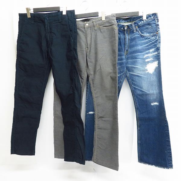実際に弊社で買取させて頂いたBLUE BLUE/HRM/ブルーブルー/HRマーケット デニムパンツ/ストレッチパンツ 等 Size：1/31/33 3点セット