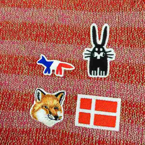 実際に弊社で買取させて頂いたMAISON KITSUNE×Peter Jensen/メゾンキツネ×ピーター イェンセン ボーダー長袖ニット/Sの画像 6枚目