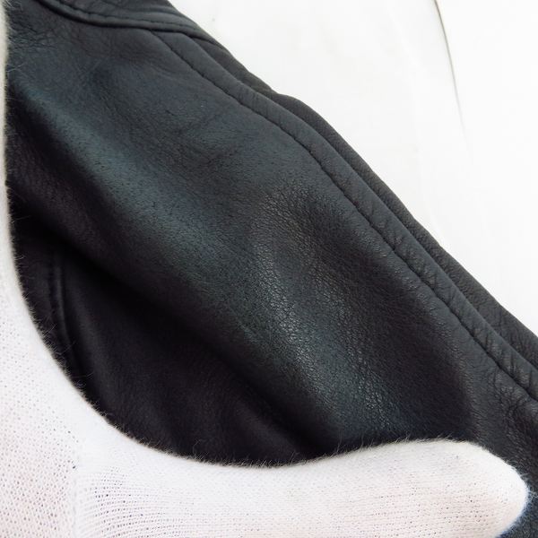 実際に弊社で買取させて頂いたLOUNGE LIZARD/ラウンジリザード カウハイド レザー シングル ライダース ジャケット/1の画像 4枚目