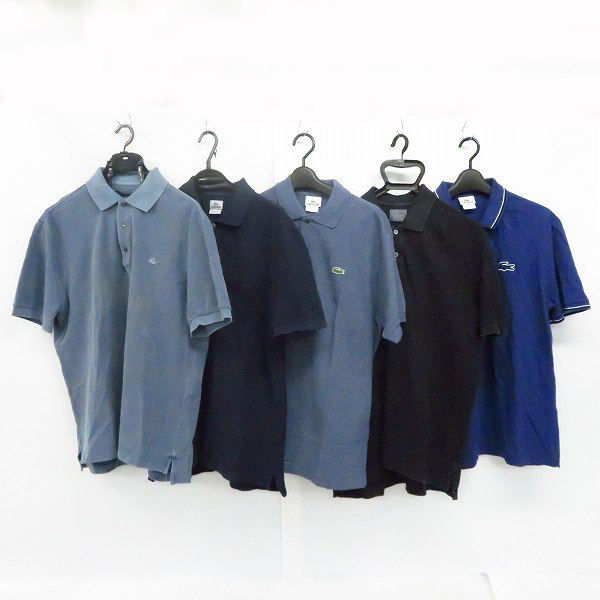 実際に弊社で買取させて頂いたLACOSTE/ラコステ  ビッグワッペン 等  ハーフスリーブ/半袖 ポロシャツ Size：5/6 5点セット