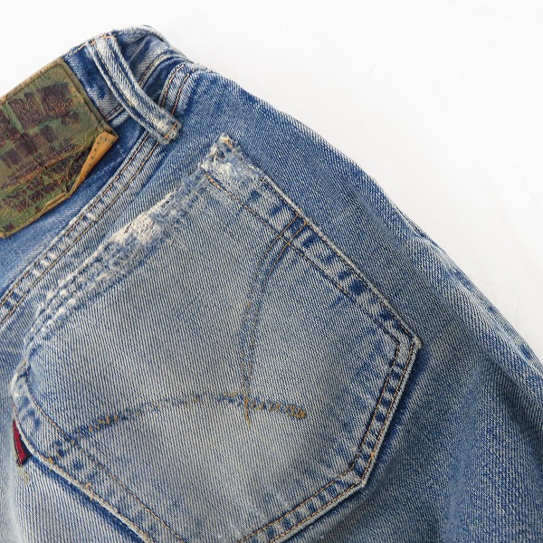 実際に弊社で買取させて頂いたBLUE BLUE/ブルーブルー デニムパンツ/Gパン ダメージ加工/34の画像 7枚目