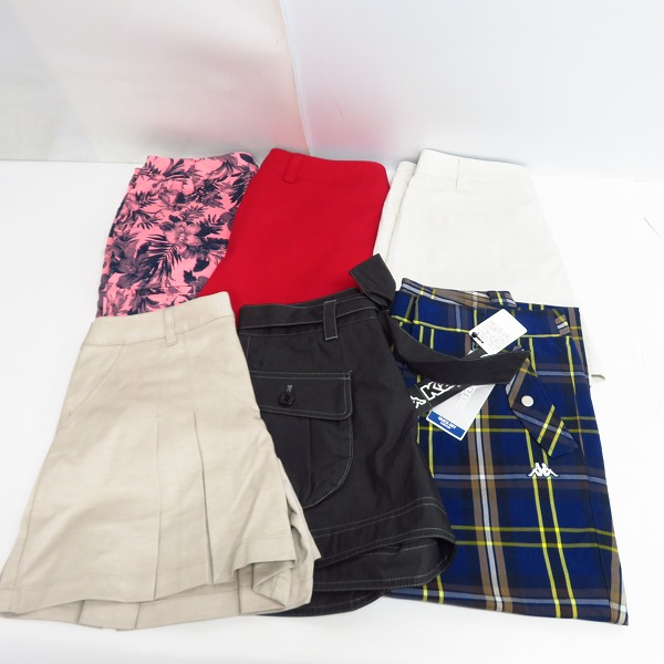 実際に弊社で買取させて頂いた【未使用】Kappa/カッパ  レディース ゴルフウエア ボタニカル柄ミニスカート/ショートパンツ等 7/6点セット