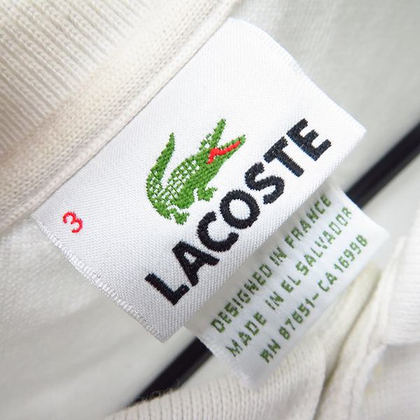 実際に弊社で買取させて頂いたLACOSTE/ラコステ ポロシャツ 半袖 コットン/3 2点セットの画像 2枚目