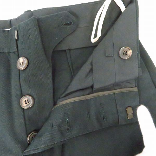 実際に弊社で買取させて頂いたMARNI/マルニ コットン スラックスパンツ ダークグリーン/44の画像 5枚目