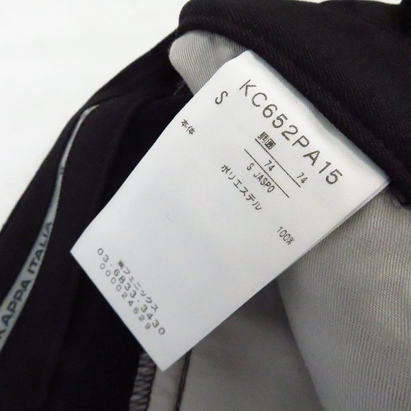 実際に弊社で買取させて頂いた【未使用】Kappa/カッパ ゴルフ ストレッチ裏起毛 防風ロングパンツ ブラック KC652PA15/Sの画像 4枚目