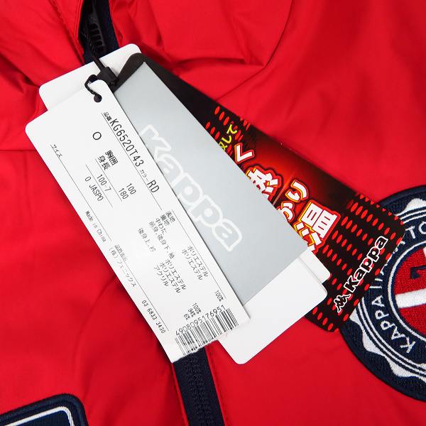 実際に弊社で買取させて頂いた【未使用】Kappa/カッパ ワッペン付き中綿ブルゾン ゴルフウェア レッド×ネイビー KG6520T43/Oの画像 5枚目