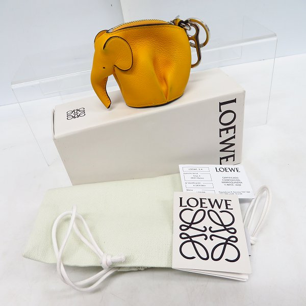 実際に弊社で買取させて頂いたLOEWE/ロエベ レザー エレファントコインケース イエローの画像 6枚目